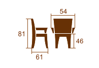 Кресло Берн размеры